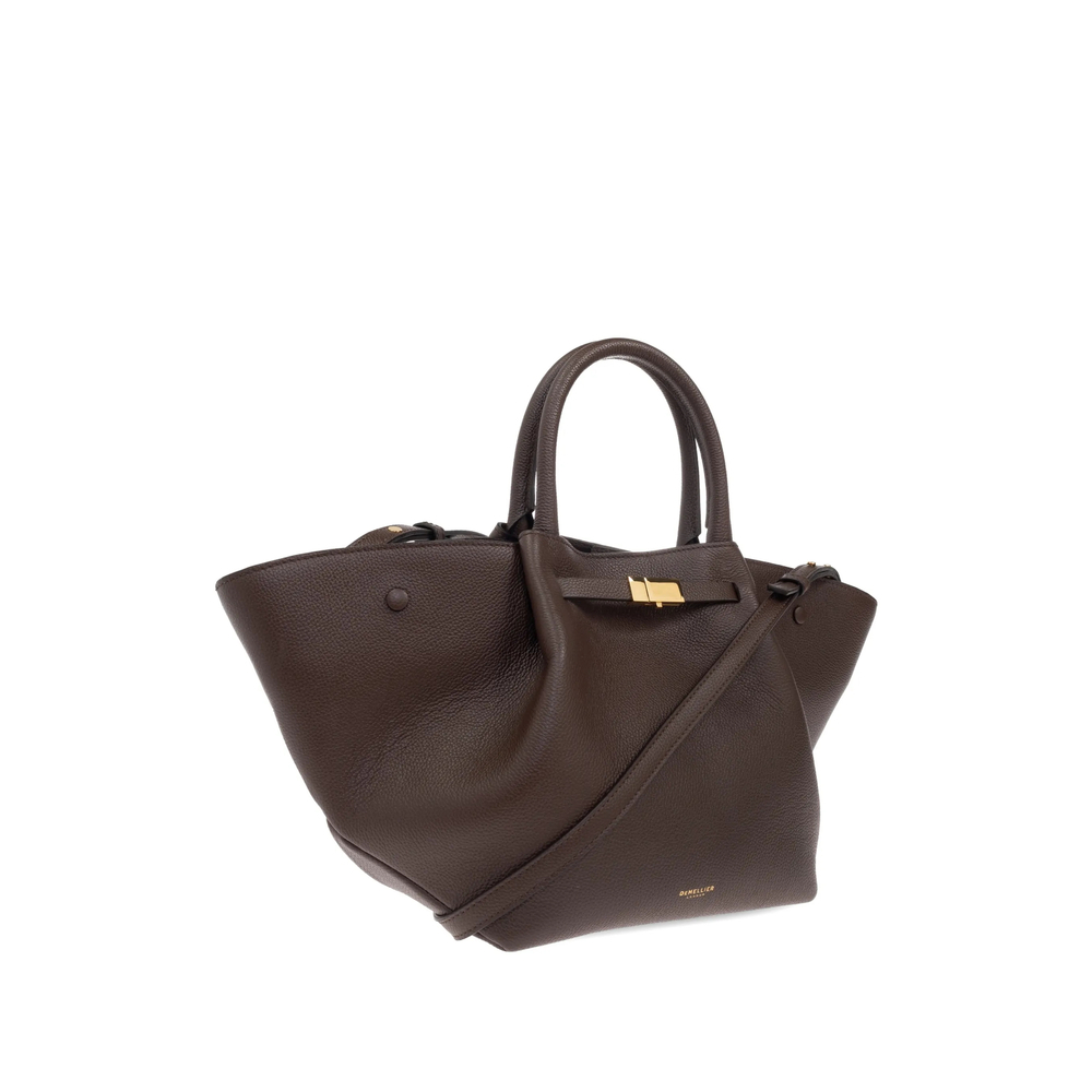 [DEMELLIER] Tote bag FW26 N81 LEATHER MIDI NEW Y MOCHA