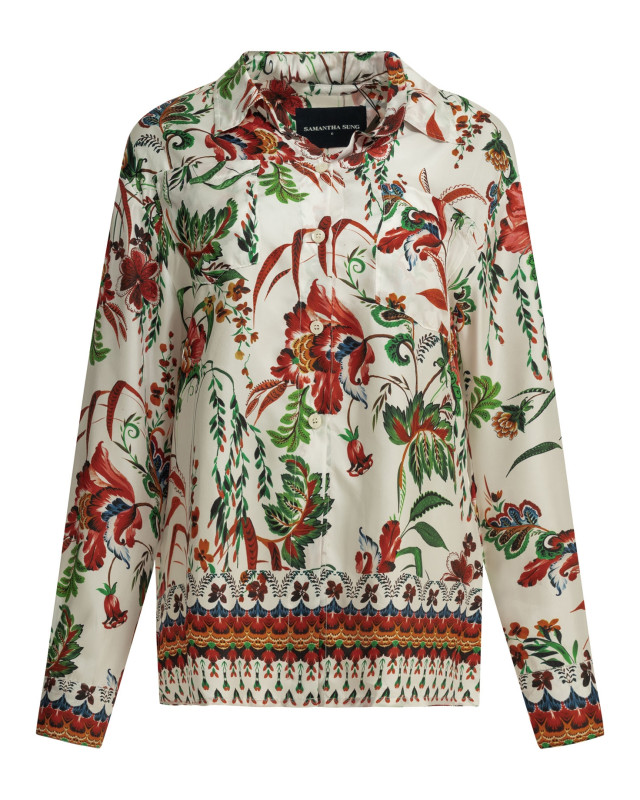 [Samantha Sung] Shirts Long Sleeve SS26 CAMICIA PIGIAMAASIAN BOTANICWHITE