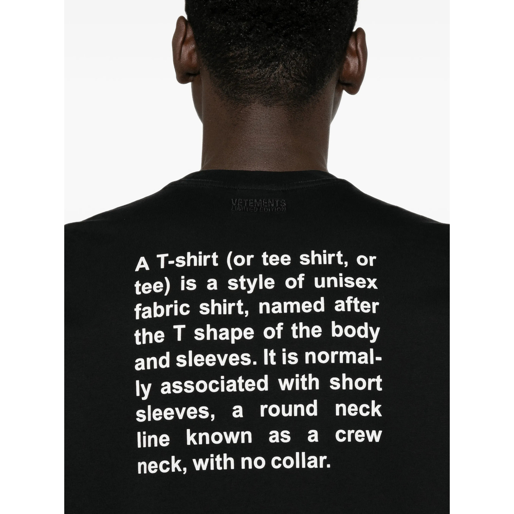 [Vetements] T-shirts Short Sleeve FW26 MH27TR221B  BLACK