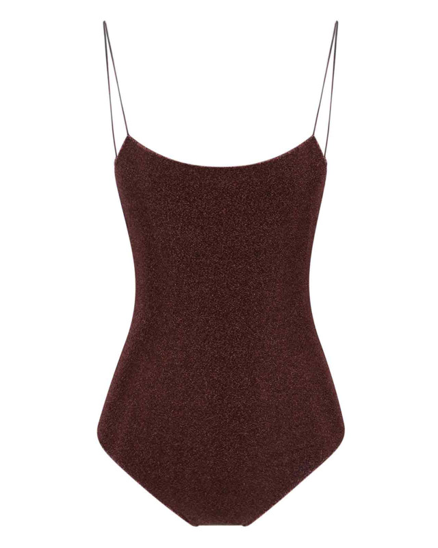 [OSEREE] Swimsuit SS26 LIS601 LUREXCHOCOLATE