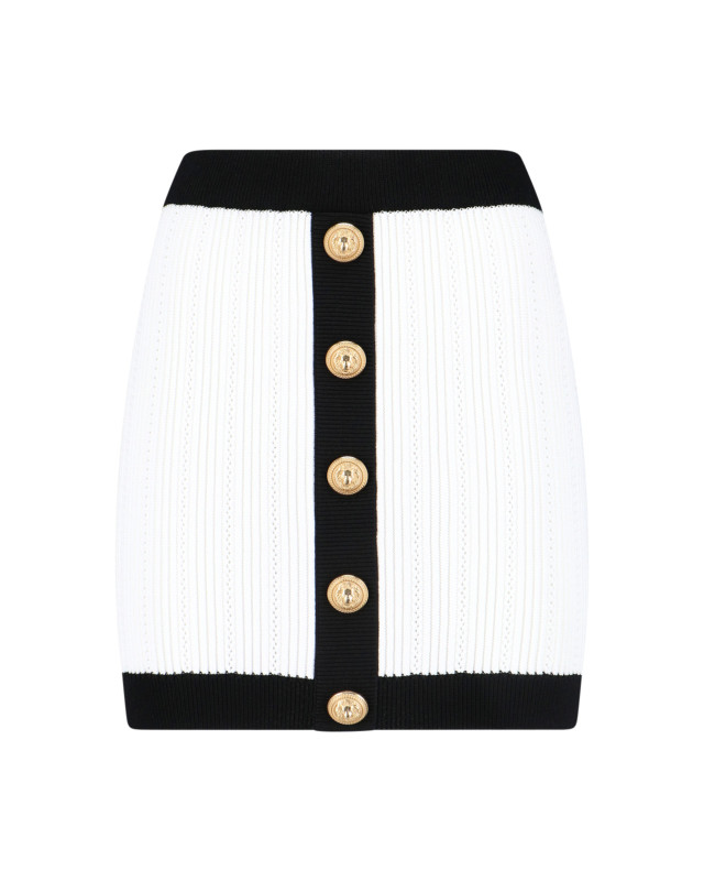 [Balmain] Mini skirt FW25 FF1LB039KI64GAB