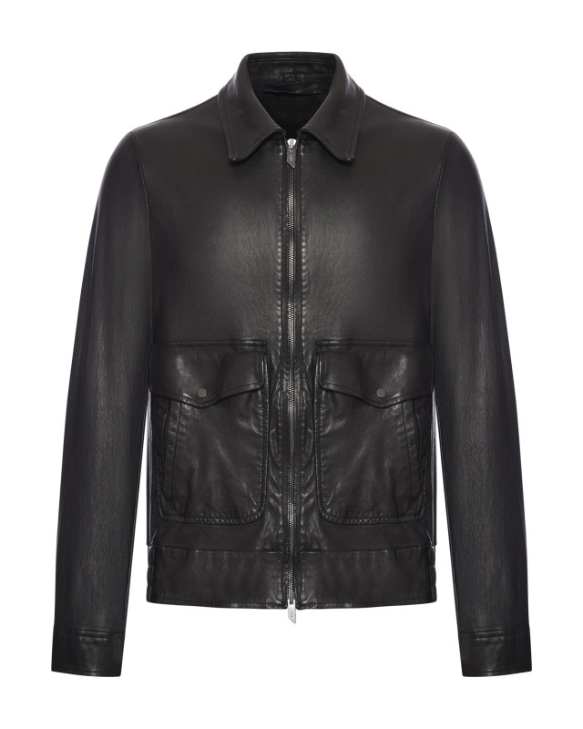 [SALVATORE SANTORO] Leather Jacket SS25 48536UPRAWBLACK