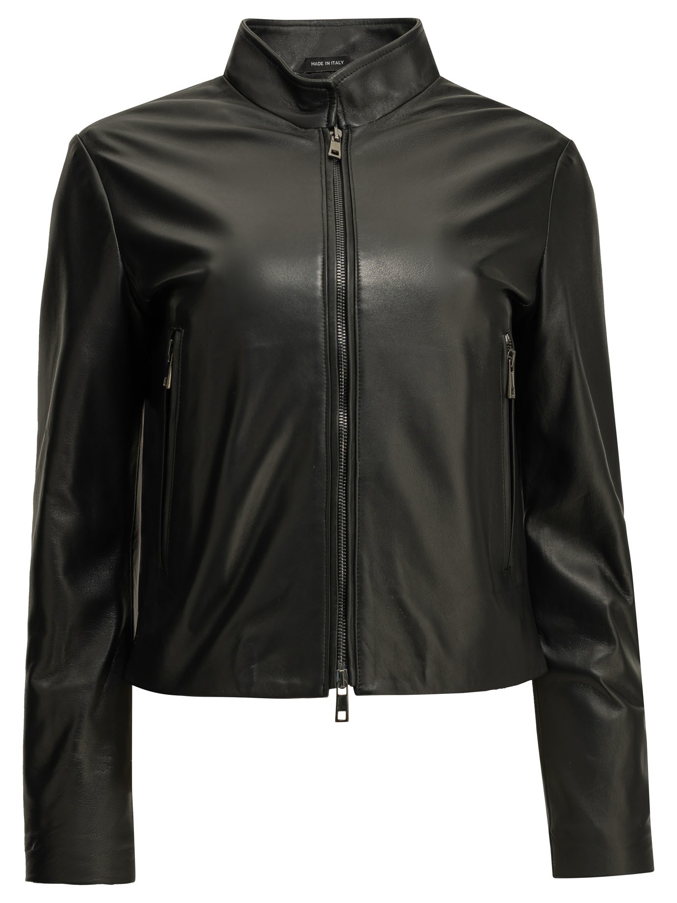 [Semper] Leather Jacket FW26 WMNLTHRACERNERO