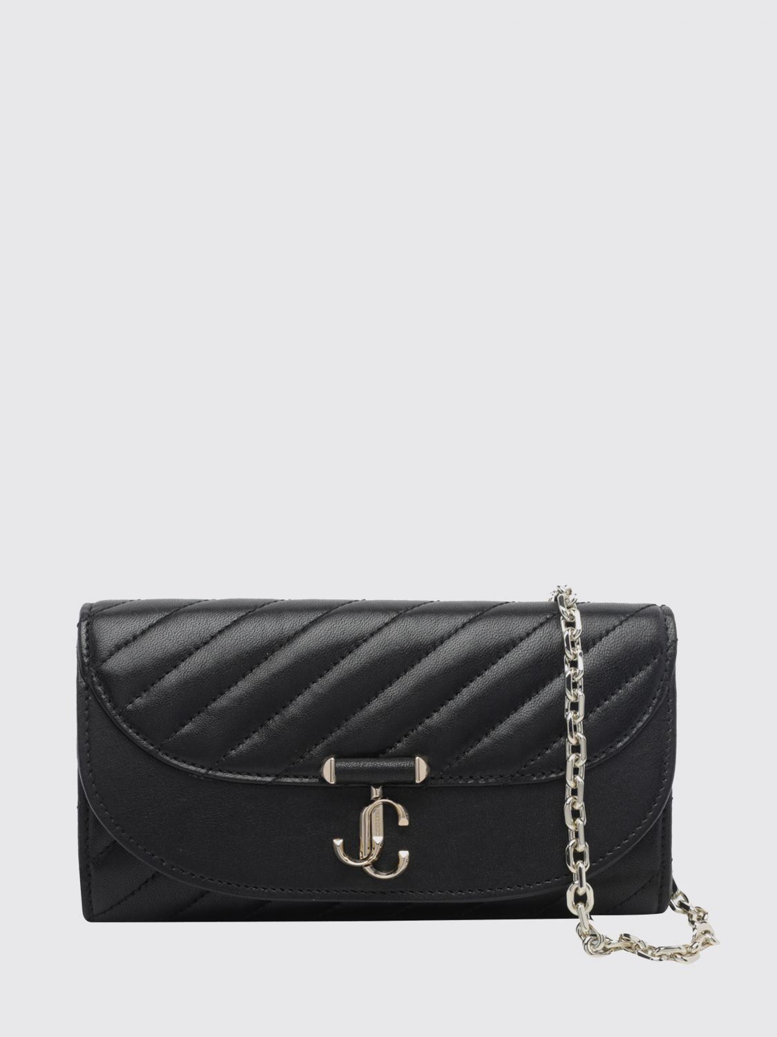 [Jimmy Choo] Minibag FW26 AVNCURVEWALLETCHNHBU BLACK/SHINY GOLD