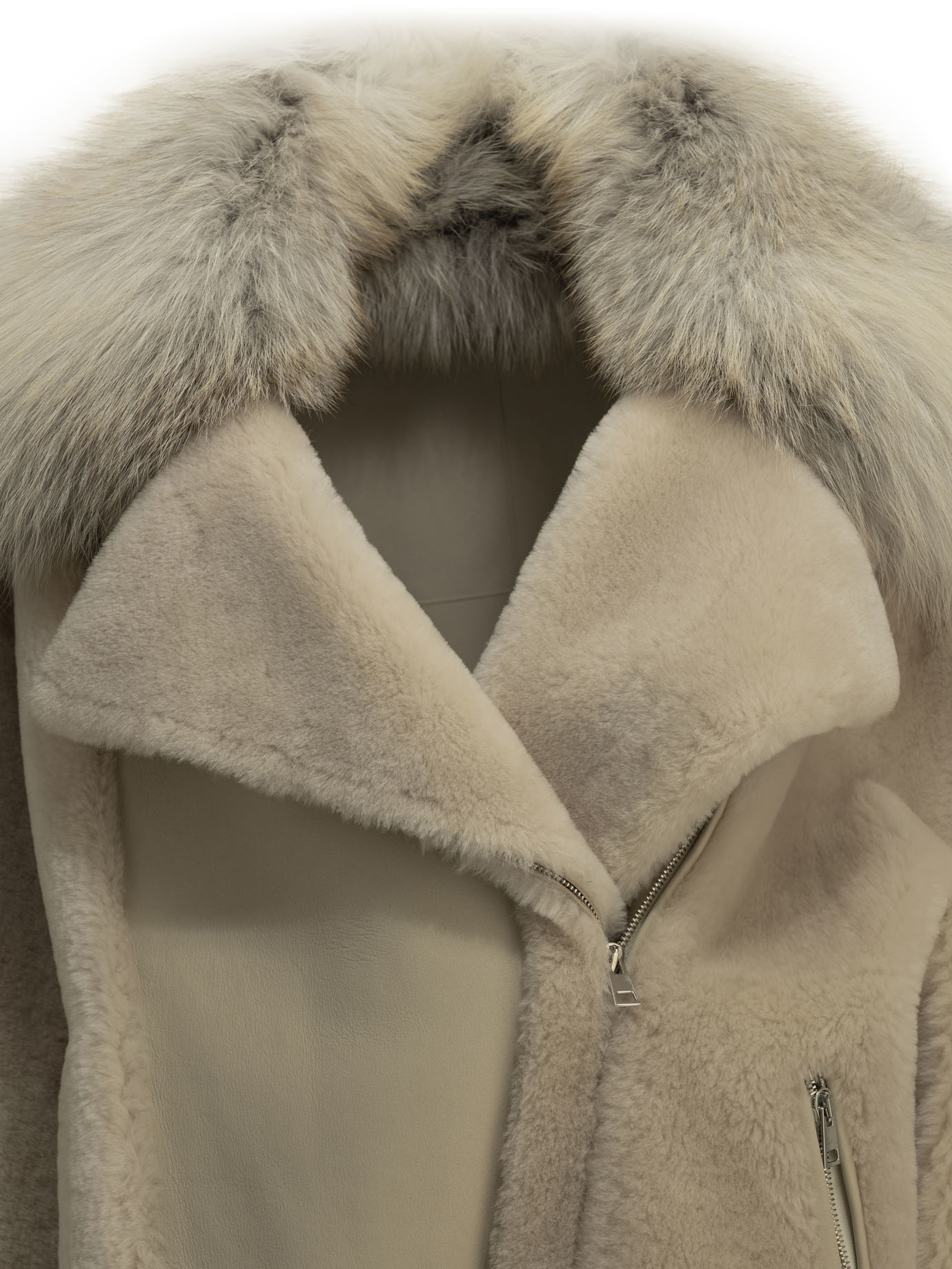 [Blancha] Fur Jacket FW26 26142-200BURRO-NATURALE
