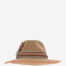 [ALEXIA ALVAREZ DE TOLEDO] Hat FW26 SOMBREROLANAMERINOMARRONPATADEGALLO
