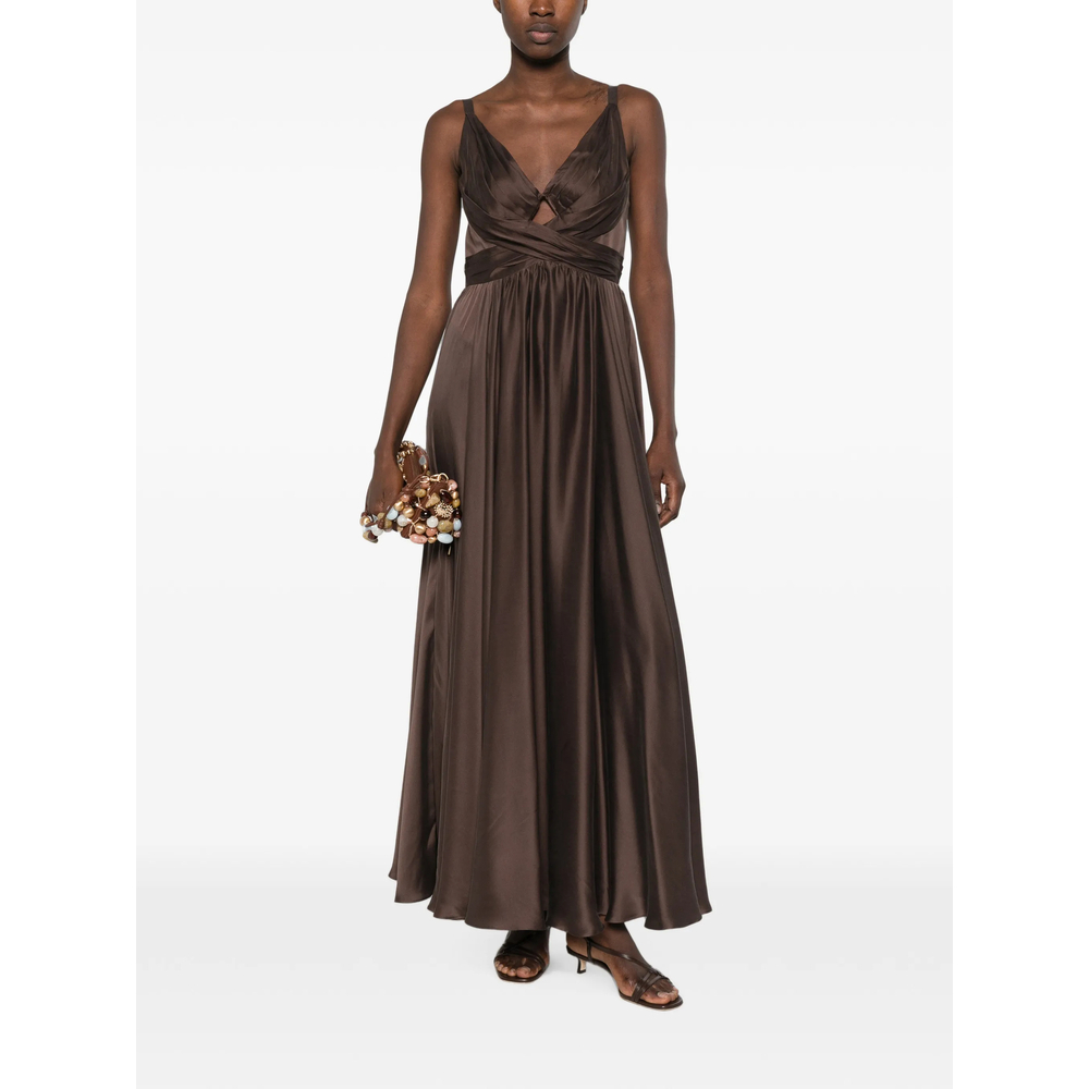[Zimmermann] Sleeveless dress FW26 5396DF26R  CHOCO
