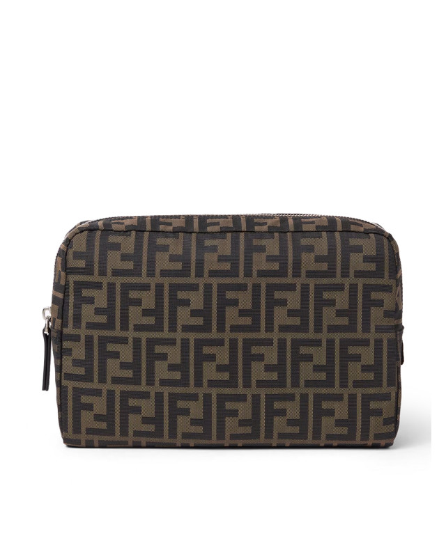 [Fendi] Beauty Case FW26 8N0220B1J2F1PR4 TOBACCO MORO BLACK