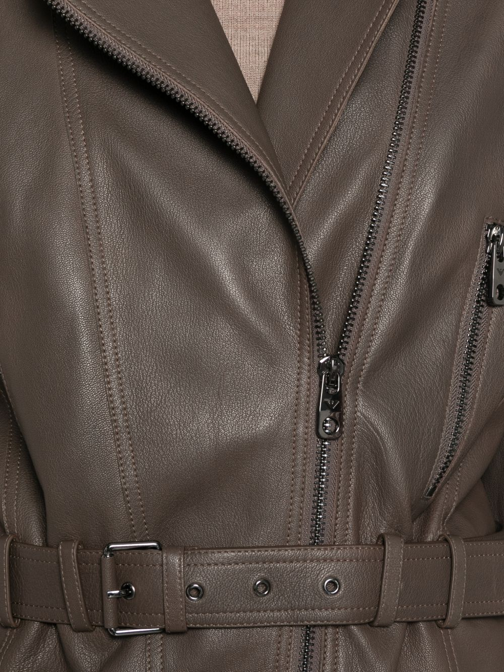 [Emporio Armani] Leather Jacket FW26 EW004958AF27024U6200