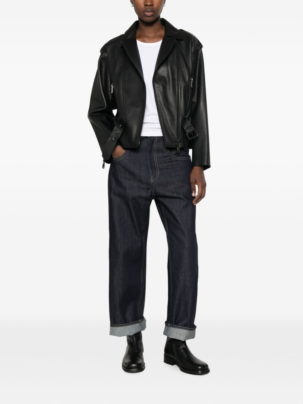 [Emporio Armani] Leather Jacket FW26 EW004958AF27024UC001