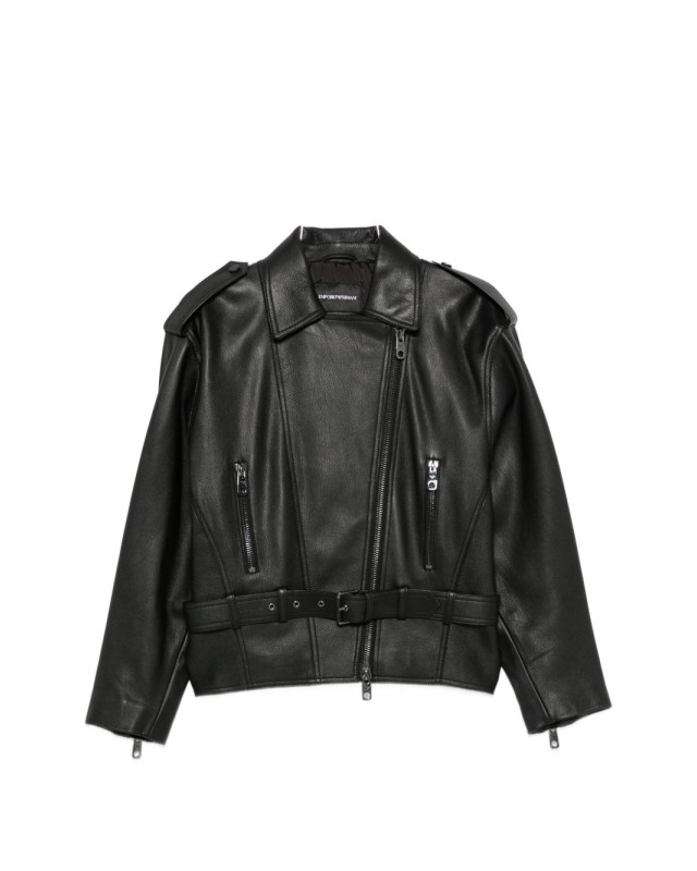 [Emporio Armani] Leather Jacket FW26 EW004958AF27024UC001