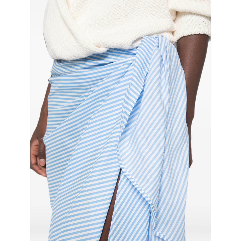 [THE FRANKIE SHOP] Long skirt FW26 THIRA WRAP  BLUWH