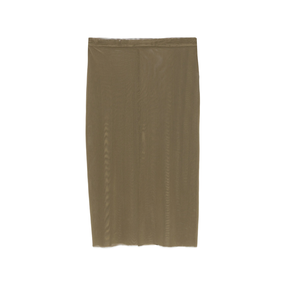 [THE FRANKIE SHOP] Midi skirt FW26 SUVA SHEER  KHAKI