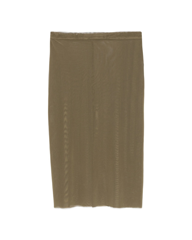 [THE FRANKIE SHOP] Midi skirt FW26 SUVA SHEER  KHAKI