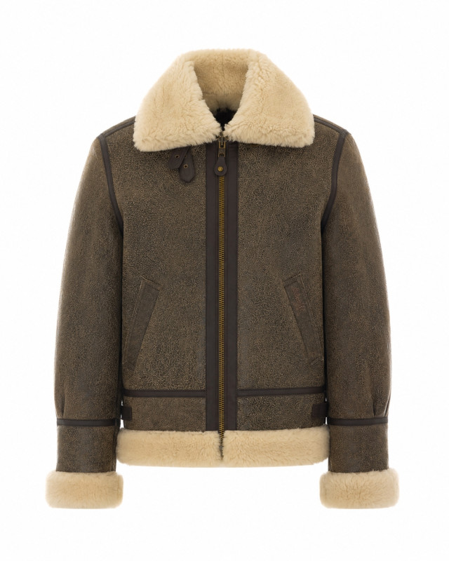 [SCHOTT N.Y.C.] Mouton jacket FW26 LC1259BROWN