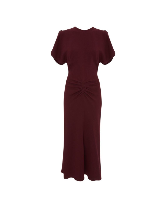 [VICTORIA BECKHAM] Short sleeve dress FW26 1226WDR005227ABURGUNDY