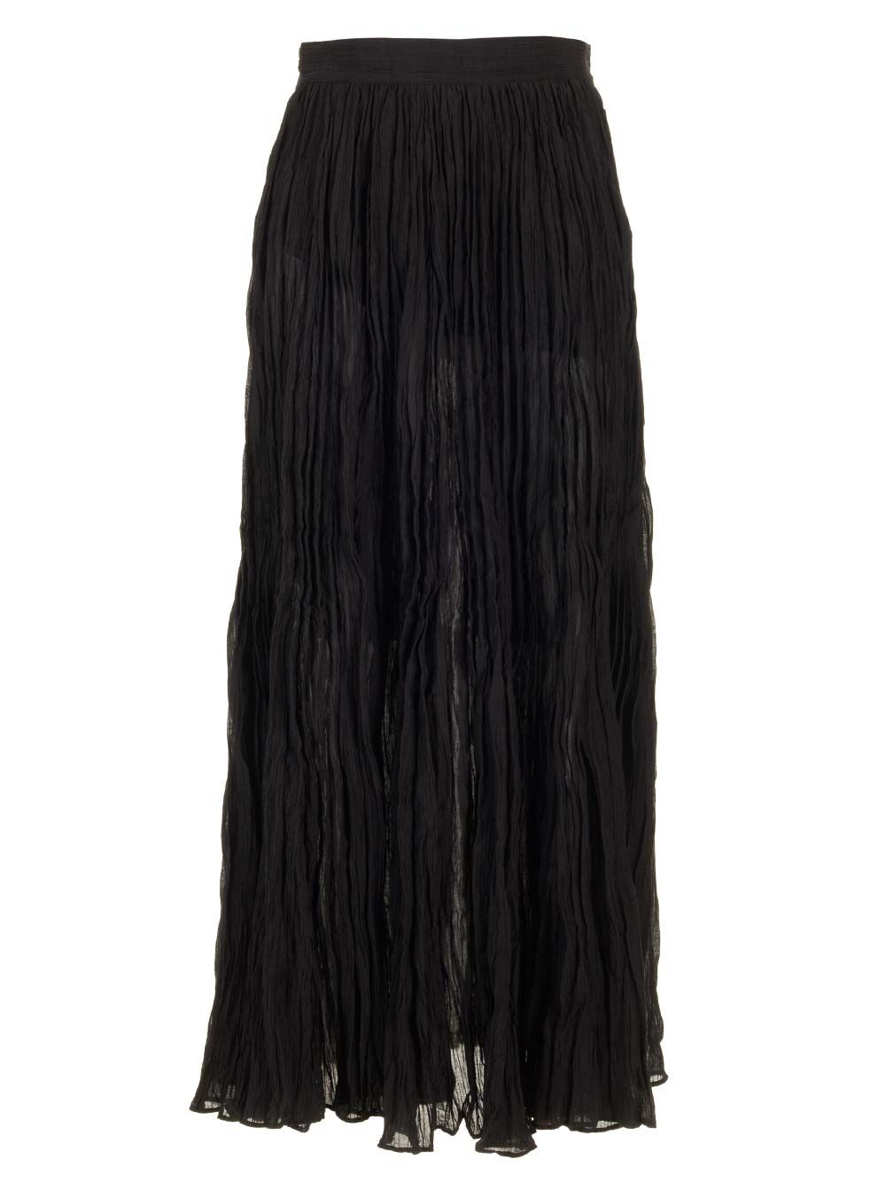 [TOTEME] Long skirt FW24 243-WRB0197-FB0200BLACK 001