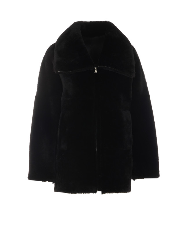 [Blancha] Fur Jacket FW26 26100302NERO