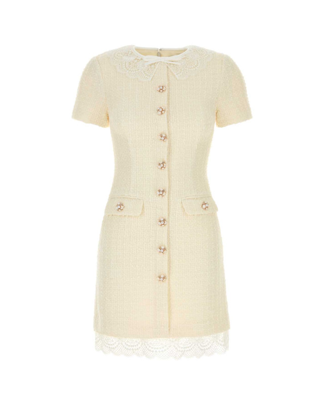 [SELF PORTRAIT] Short sleeve dress FW26 PF26002SBC CREAM
