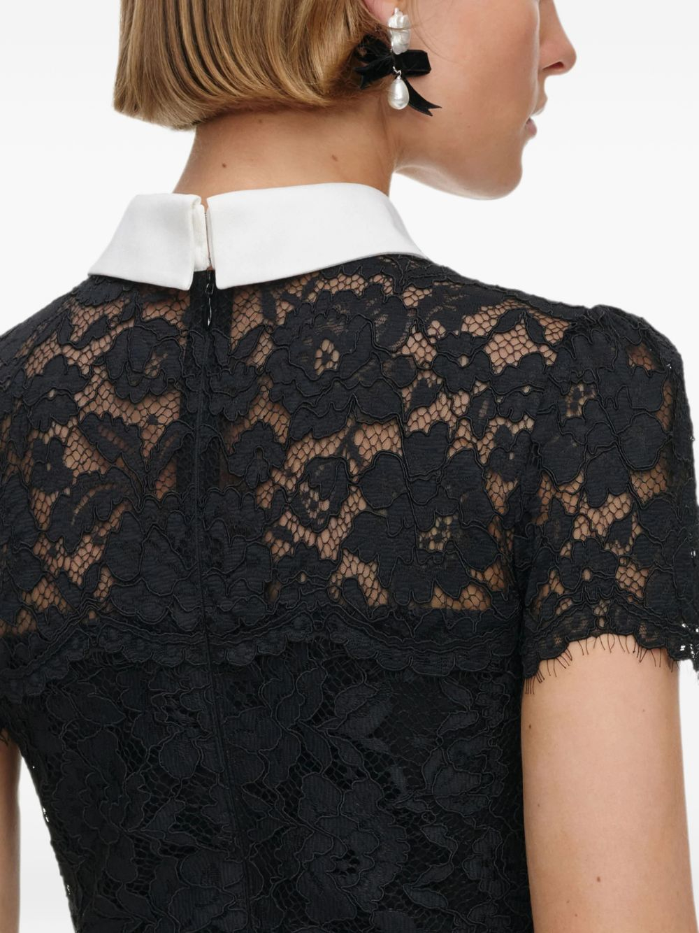 [SELF PORTRAIT] Short sleeve dress FW26 AW26019MABBLACK