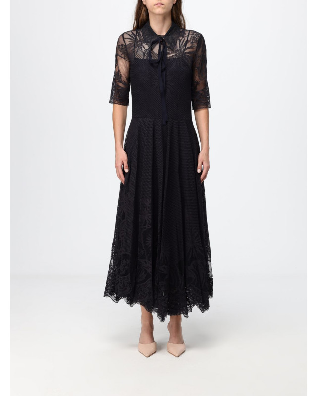 [Fabiana Filippi] Short sleeve dress FW26 ABD216F141M343 BLU NOTTE