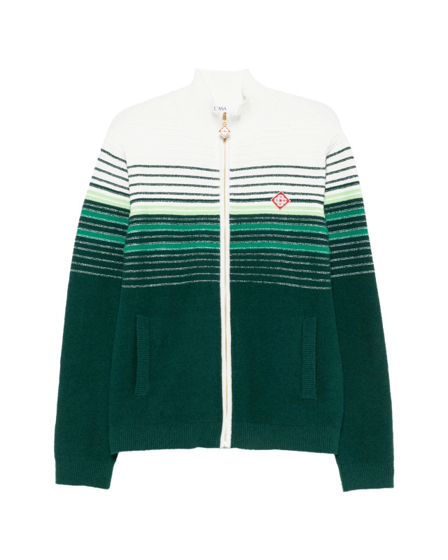 [Casablanca] Cardigan FW26 MPF26KW141901WHITE/GREEN
