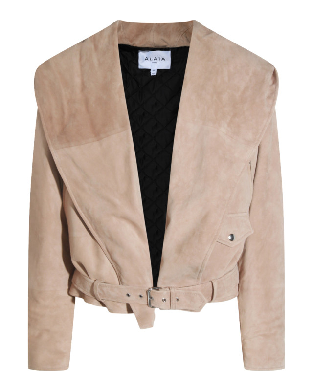 [Alaia] Leather Jacket FW25 AA9V0428L017B120