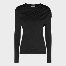 [Marant Etoile] T-shirts Long Sleeve FW26 26AHT0656FDD3K01E01BK