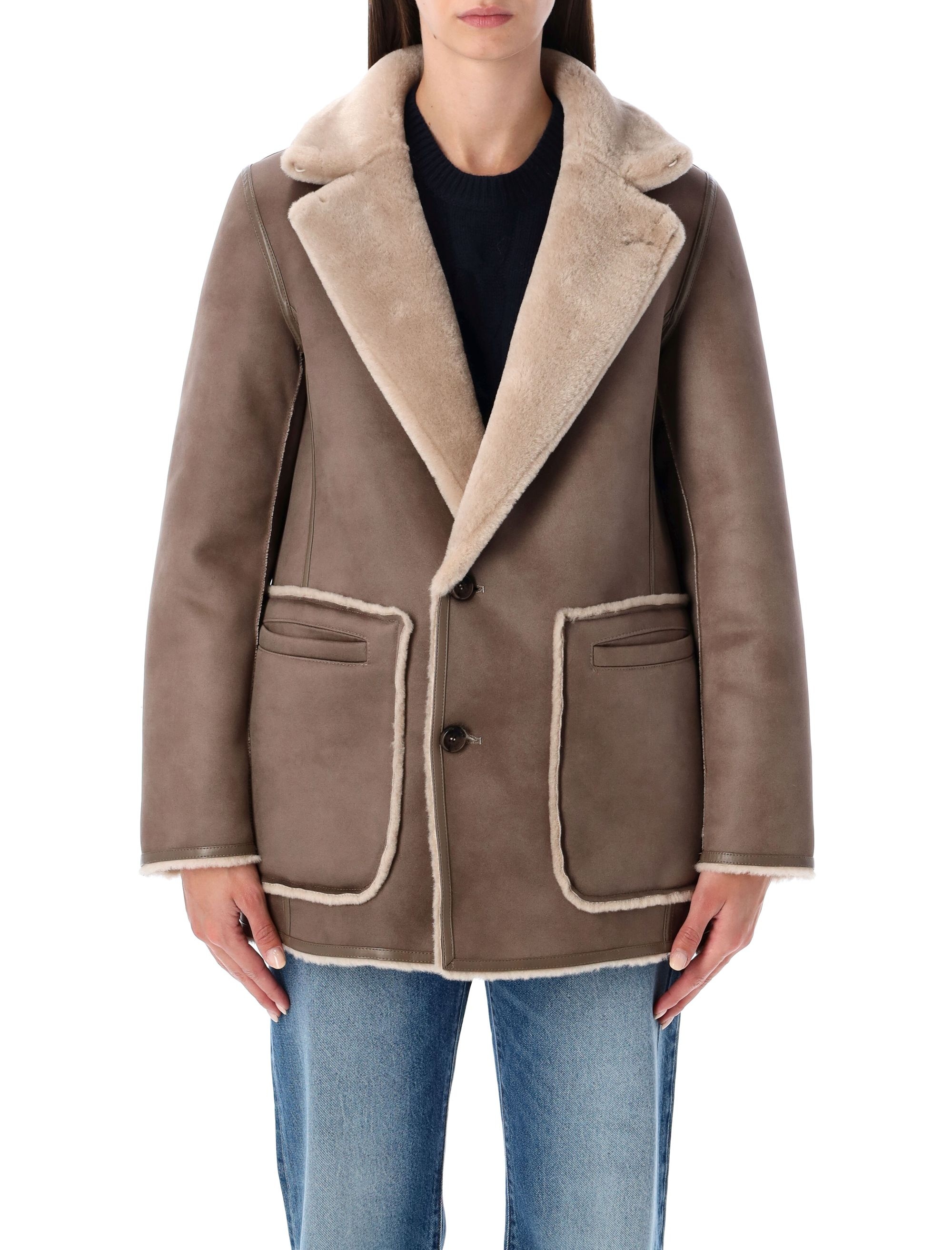 [Urbancode] Fur Jacket FW25 BJ20011TAUPE
