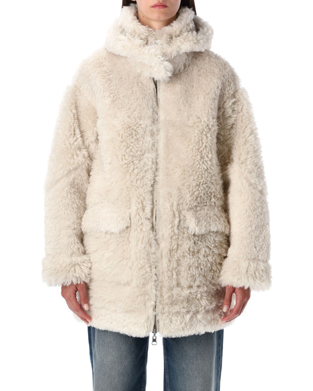 [Urbancode] Fur Jacket FW25 BJ20024CHALKY