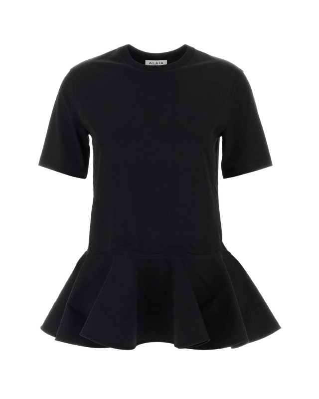 [Alaia] Shirts Short Sleeve FW26 AA9I0003J103D 999