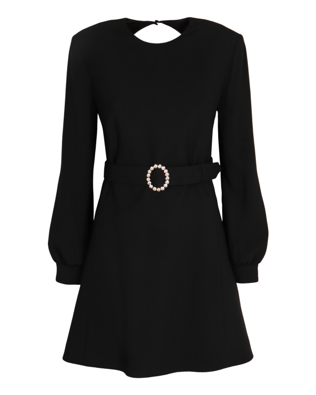 [Saint Laurent] Long sleeve dress FW25 819619Y012W_1000