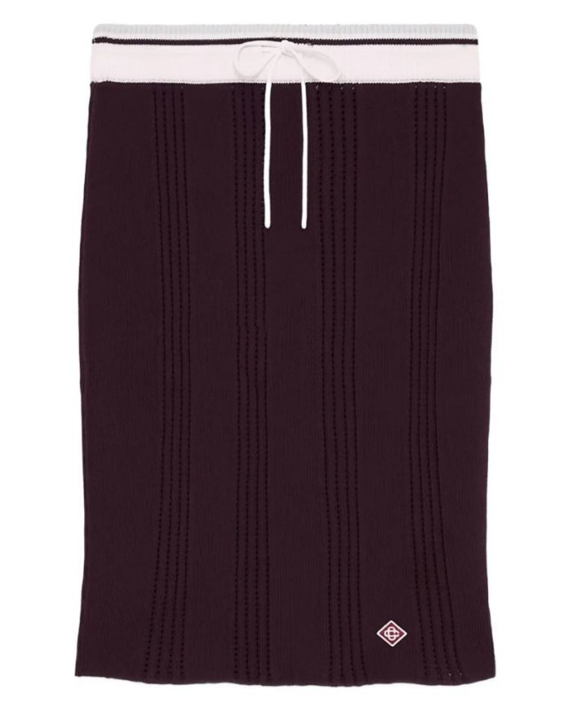 [Casablanca] Midi skirt FW25 WAW25KW108001-AUBERGINE