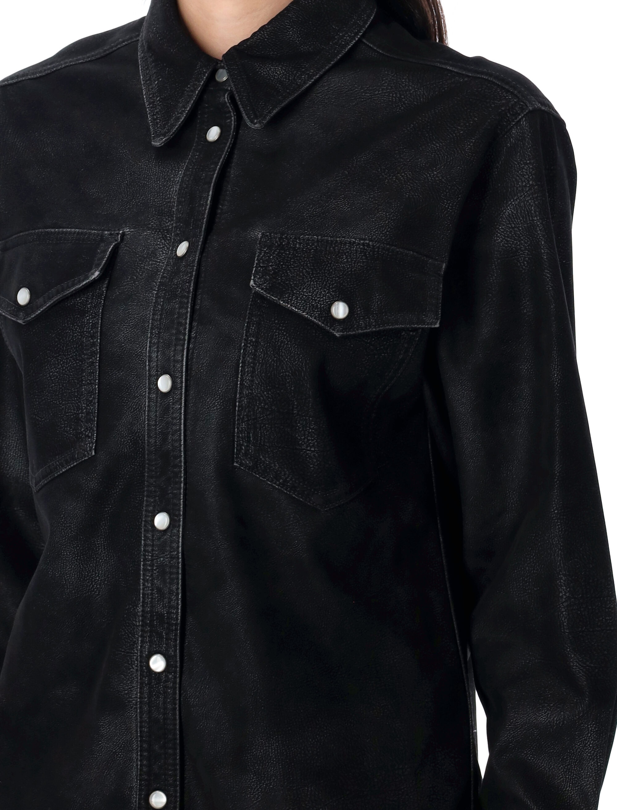 [Marant Etoile] Shirts Long Sleeve FW25 CH0240FAC3B01E01BK
