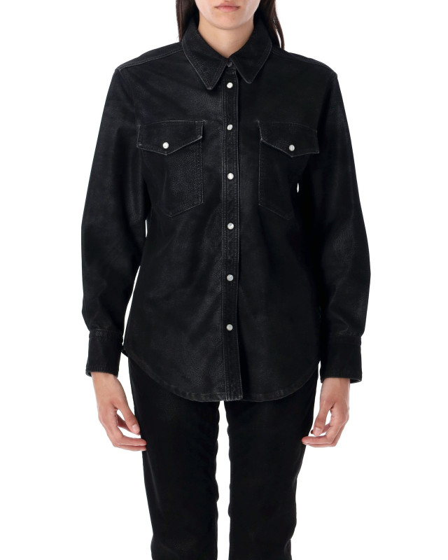 [Marant Etoile] Shirts Long Sleeve FW25 CH0240FAC3B01E01BK