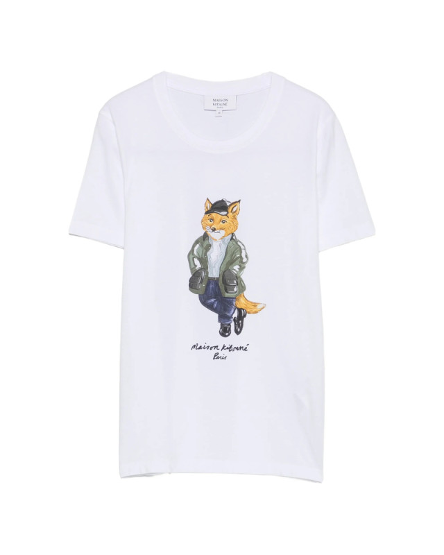 [MAISON KITSUNE] T-shirts Short Sleeve FW26 MRWJT11KJ7026  WHITE