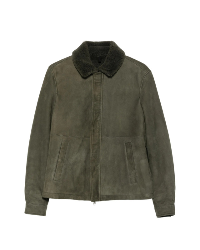 [TAGLIATORE] Leather Jacket FW26 CHI26-09 STOW VERDE
