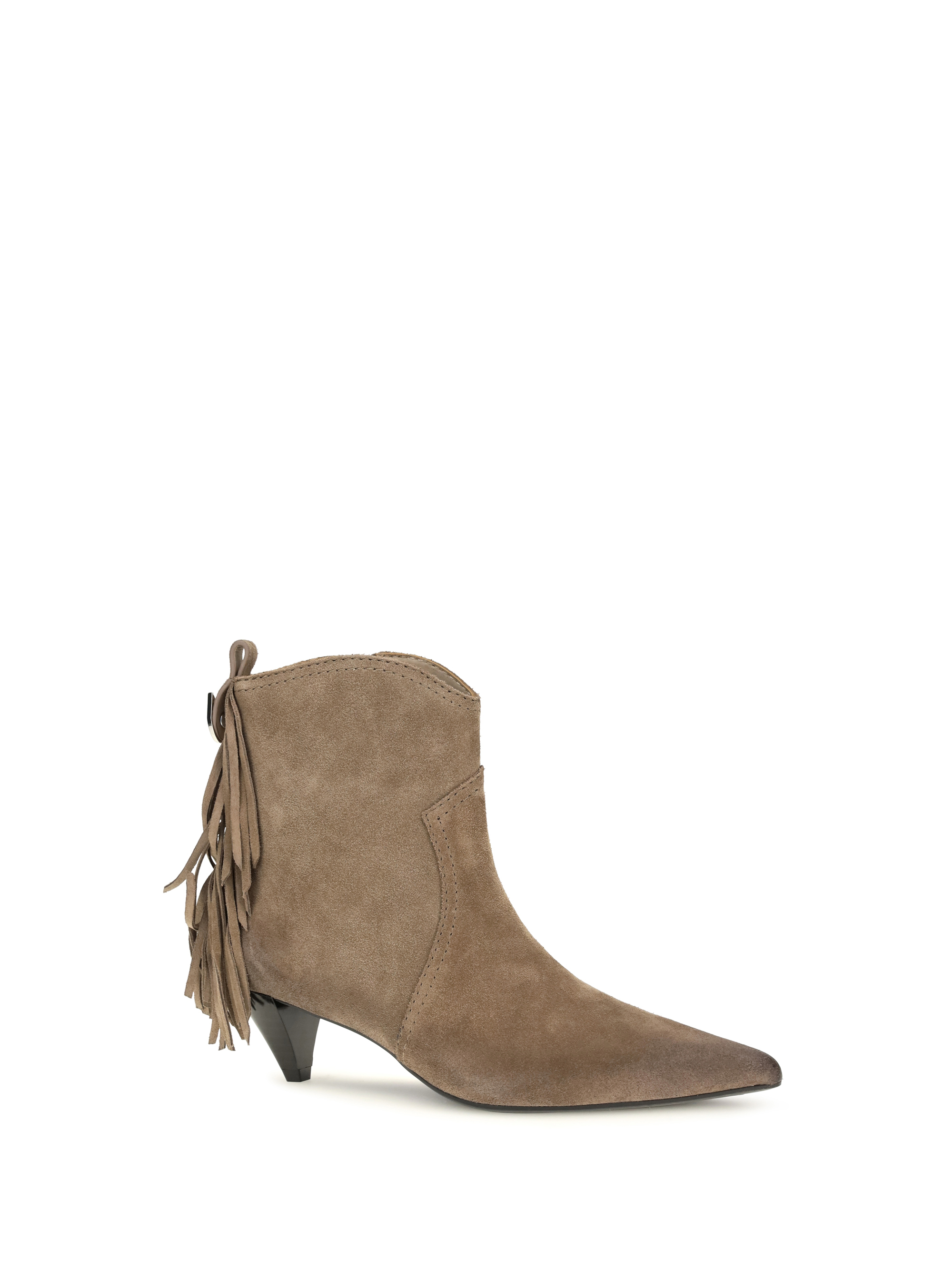 Suede leather Didi ankle Boots with fringes