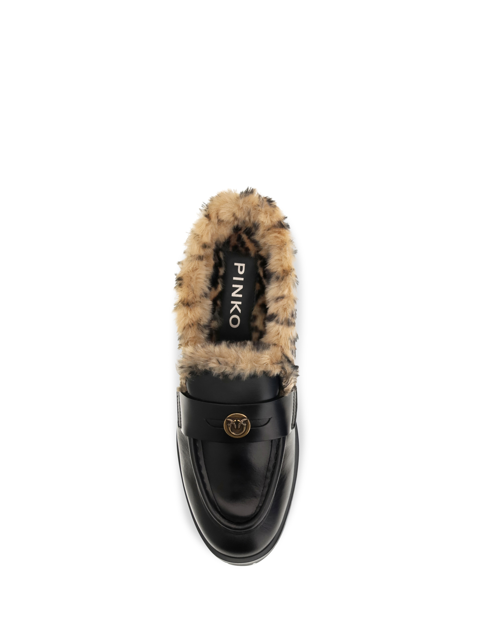 Nora padded leather Sabots