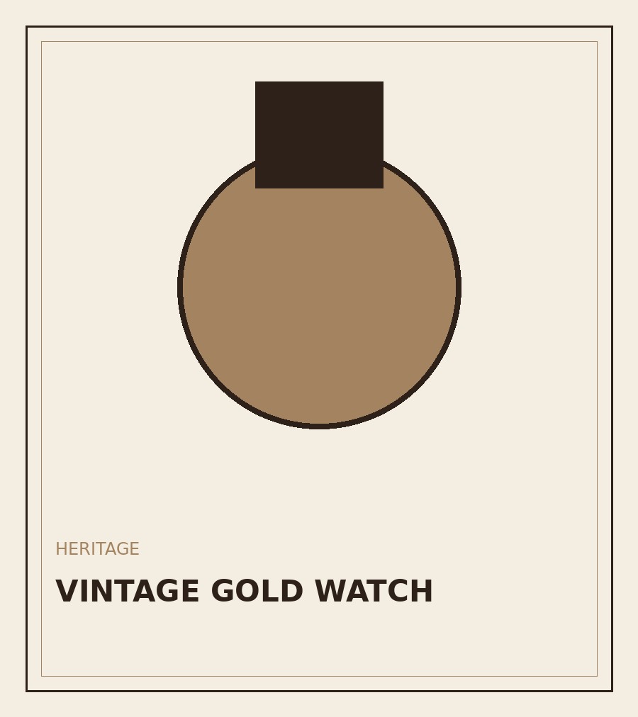 VINTAGE GOLD WATCH 36MM